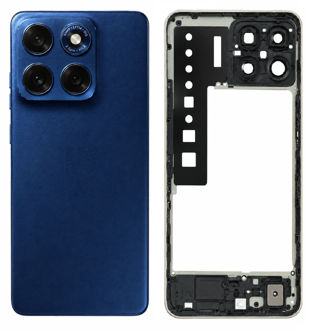 Compatible Replacement Motorola Edge 70 Pro 5G Back Panel Battery Cover Replacement – Green, White & Blue Color: BLUE